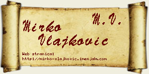 Mirko Vlajković vizit kartica